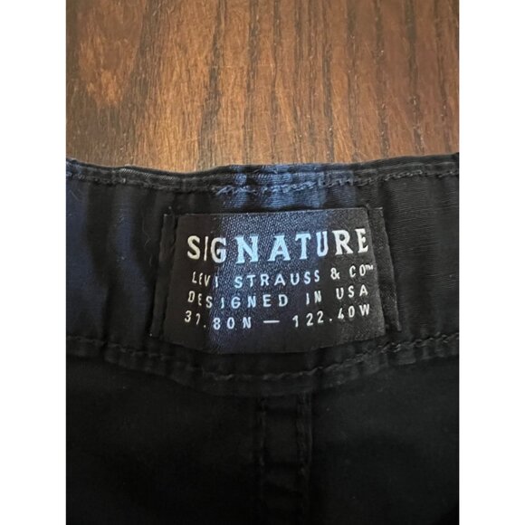 Levi's Black Flat Front Belted Women's Workwear Khaki Pants Chino Causal - Picture 4 of 8